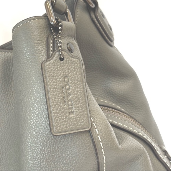 Coach Edie 31 Refined Pebble Leather Shoulder Bag Heather Gray Pewter Hardware - Picture 7 of 15